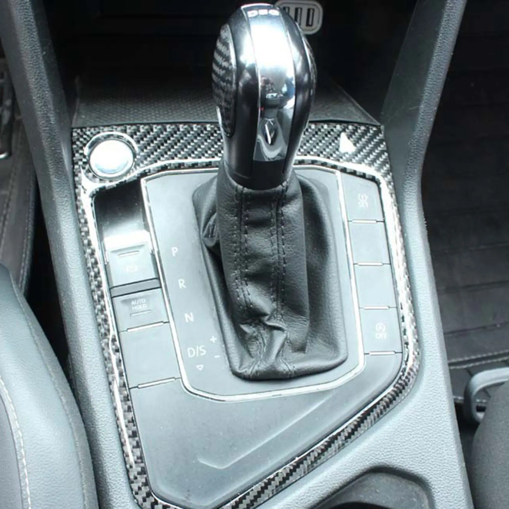 Центральная консоль из настоящего углеродного волокна отделка рамы для Tiguan 2017-2021