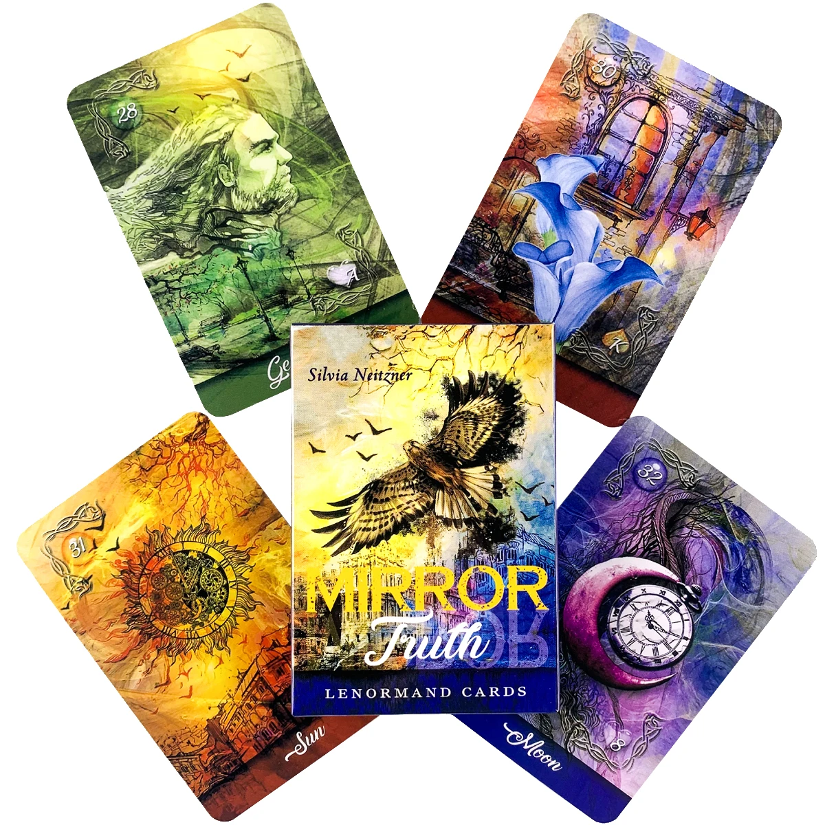 

Карточки Lenormand от Silvia Neitzner, карточки с изображением пророка, гадания, игра, Подарочная доска, астрология, рассказывание о удаче