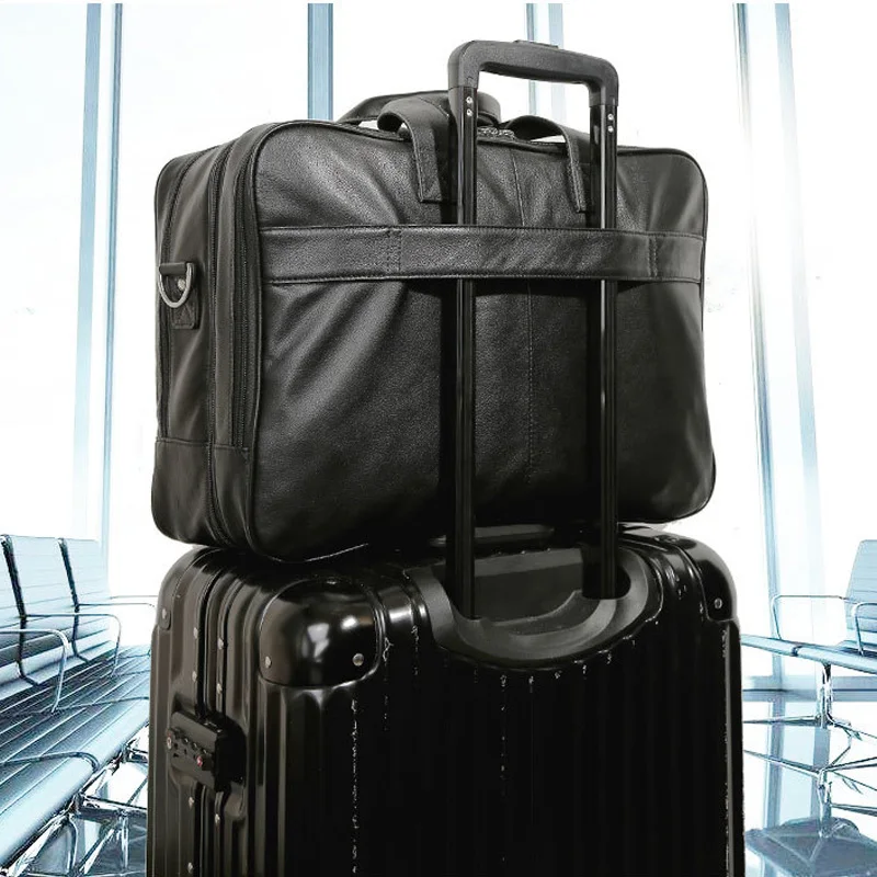 Мужской портфель из натуральной кожи с отделением для ноутбука