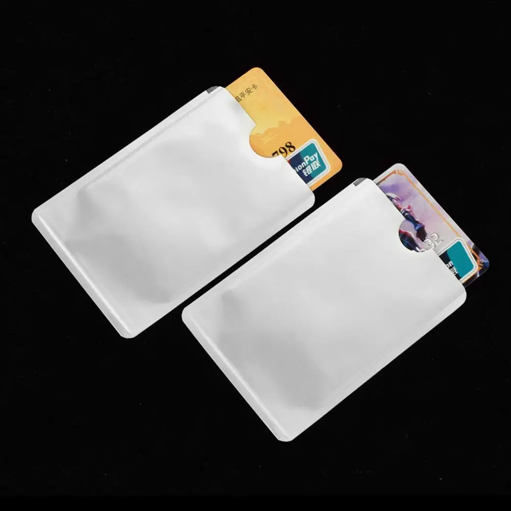 

10Pcs/Set Fashion Card Organizer Delicate Anti-deform Portable Aluminum Foil Card Cover