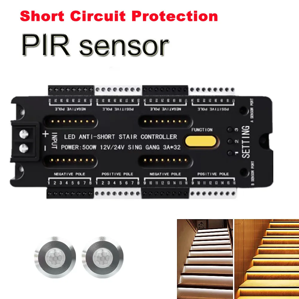 

HEGUOGUO RGB контроллер светодиодной ленты для лестниц