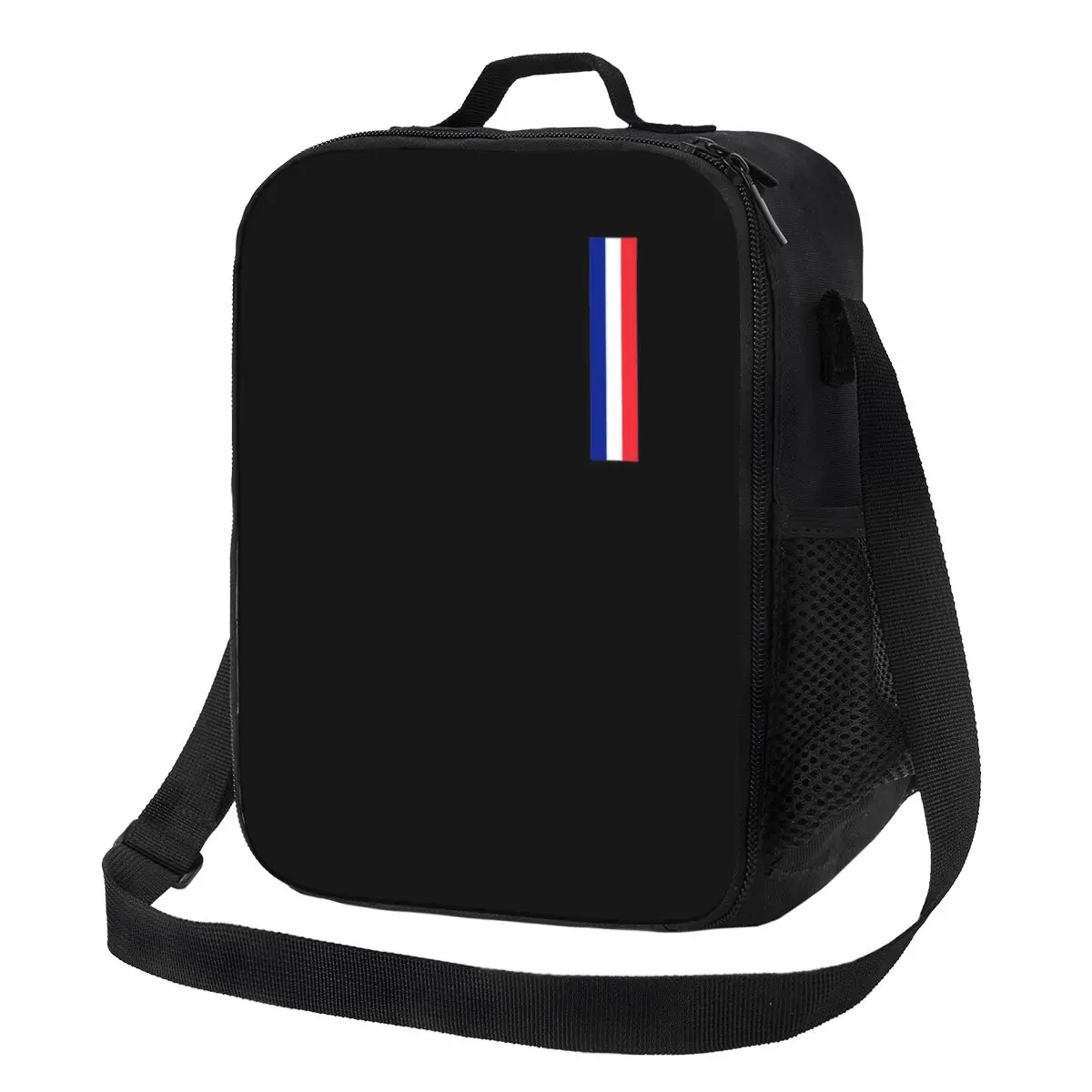 

Flag Of France Insulated Lunch Tote Bag for Women France Patriotic Resuable Cooler Thermal Food Bento Box Outdoor Camping Travel
