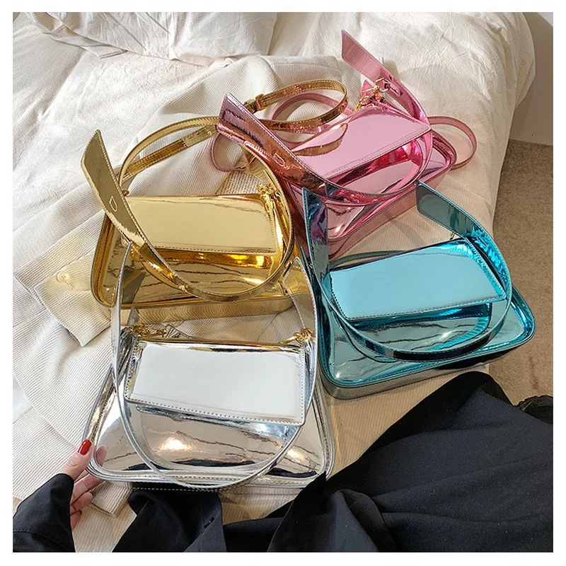 FUNMARDI Trendy Bright Color Ladies Shoulder Bag High Quality Female Handbags PU Leather Underarm Women's Bag Crossbody WLHB3329