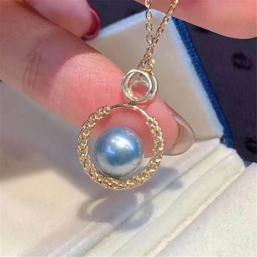 

Classic Pearl Pendant Bead Caps Accessories 925 Silver Half Hole Bead Inlay For Women DIY Handmade Pendant Base Making No Pearl