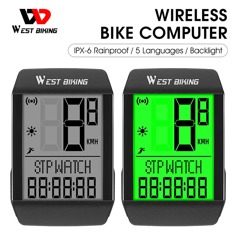 

Waterproof 5 Language Bicycle Computer Wireless Wired Cycling Odometer Auto Wake & Sleep MTB Road Bike Speedometer Stopwatch