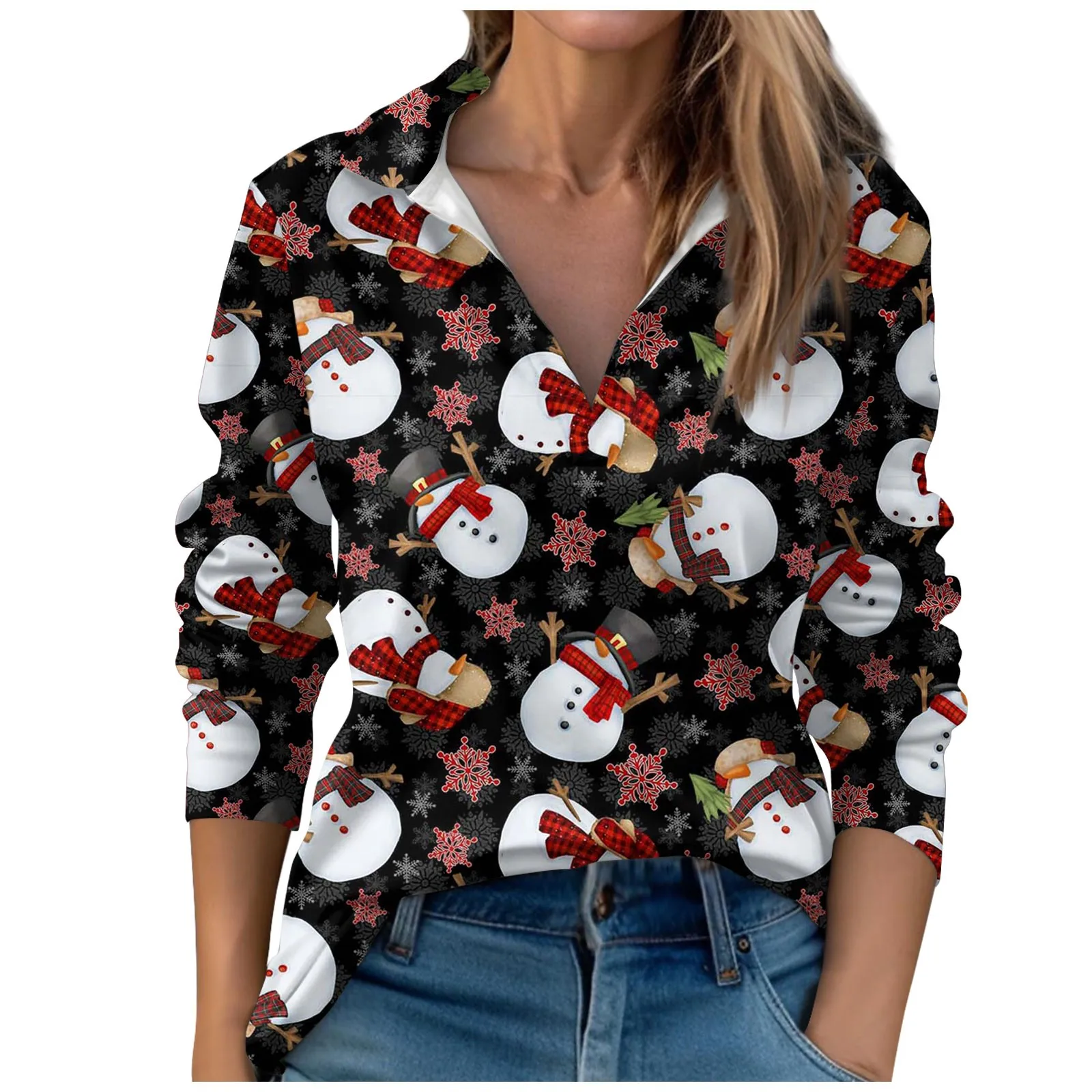 

Женская футболка с принтом Санта Клауса, Рождественская футболка из искусственного хлопка, Женский свитшот, Модный женский пуловер с длинными рукавами