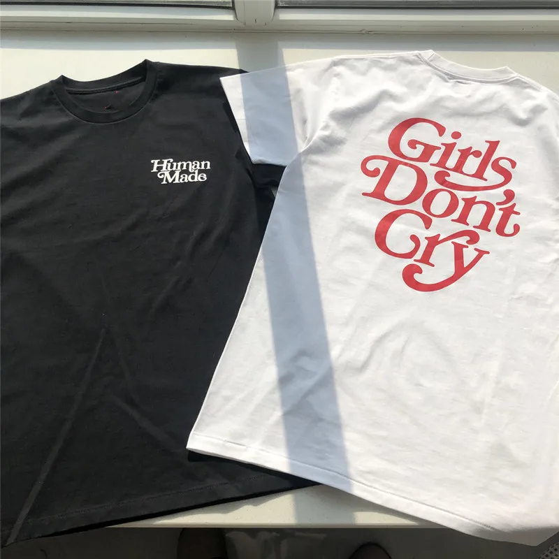 

Girls Don’t Cry Human Made T-shirt Men Women Cotton Best Quality Black White Letter Printing Casual T shirts Tops Tee