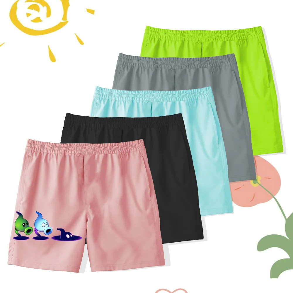 Летние детские пляжные брюки с принтом растений 2 шт.