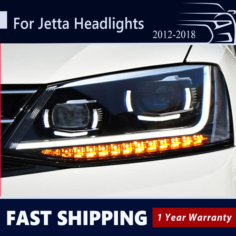 

Автомобильные фары для VW Jetta 2011-2018 Mk6, лампы для фар, дневные ходовые огни, аксессуары для автомобиля