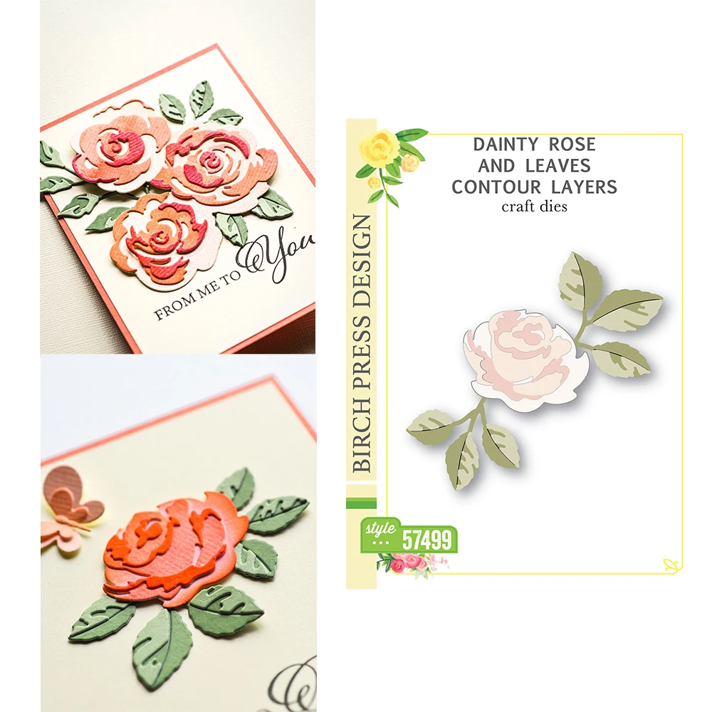 

Dainty Rose Metal Cutting Dies New Arrival For Diy Dies Scrapbooking Paper Card Decoration Photo Album Embossing Craft Dies