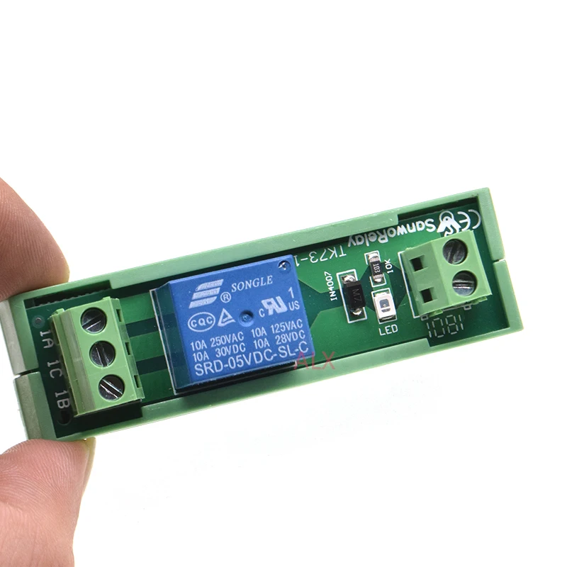 

1 Channels Relay Module DIN Rail Mount SRD-05VDC-SL-C SRD-12VDC-SL-C SRD-24VDC-SL-C Compatible 1NO 1NC 10A 5V 12V 24V DC PNP NPN