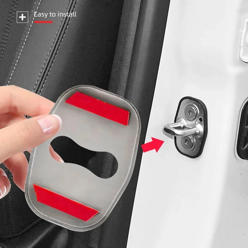 4 шт. модные автомобильные чехлы из нержавеющей стали защитный чехол для дверного