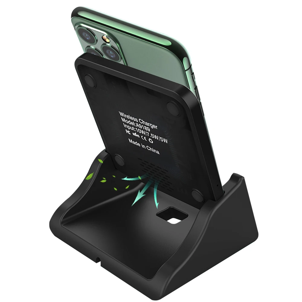 10 Вт 15 Qi Беспроводное зарядное устройство Подставка для iPhone13 12 11Pro X XSMAX XR 8 7 Samsung S21
