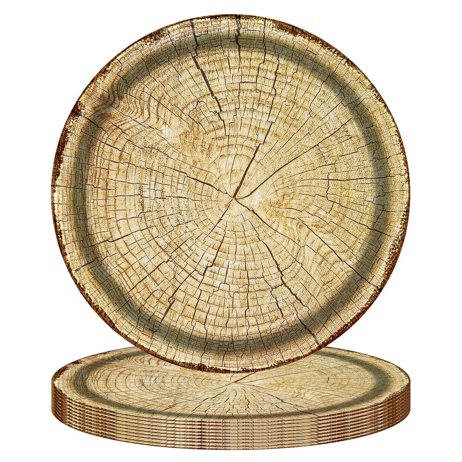 Бумажные тарелки под дерево, тематические украшения для дня рождения, вечерние одноразовые посуды, бумажные салфетки, чашки, тарелки, скатерти, соломинка