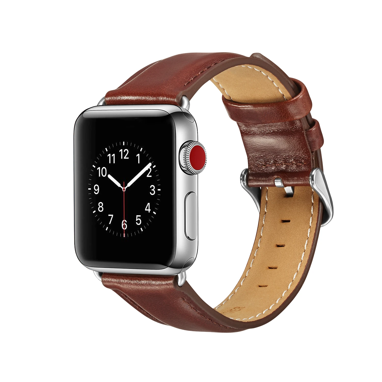 

Genuine Calfskin Leather Watchband for Apple Watch 6 SE 5 4 3 Replace Butterfly Buckle Watchband 38mm 40mm 42mm 44mm for iwatch