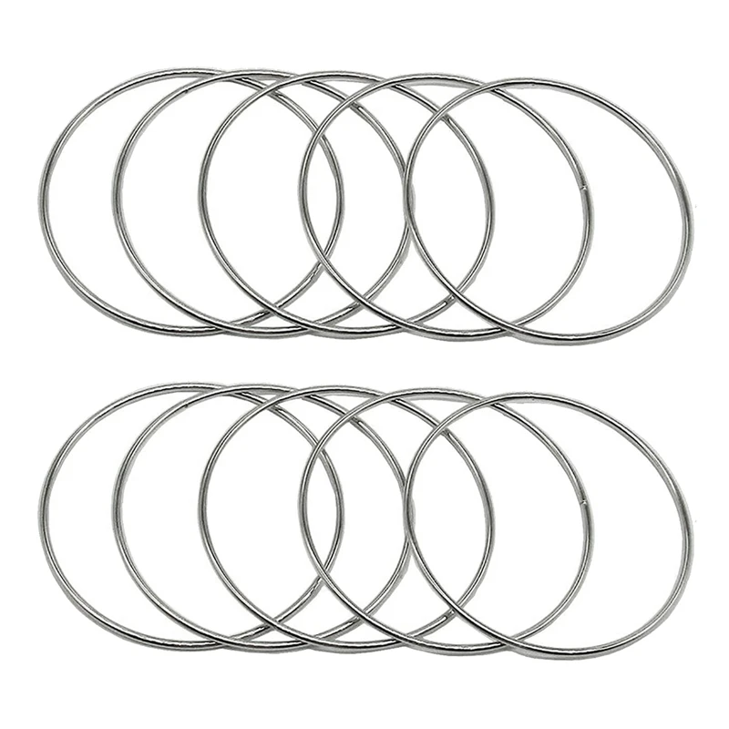 

12 Pcs 4 Inch Silver Metal Rings Hoops Macrame Ring For Dream Catchers, Macrame And DIY Crafts