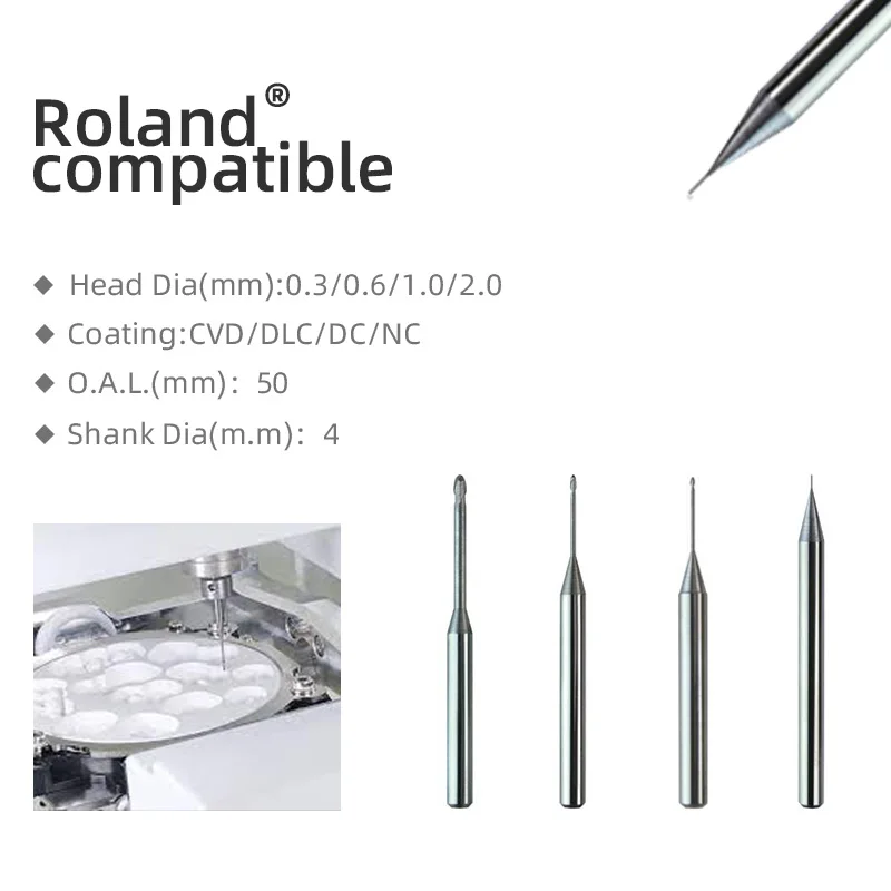 

Стоматологические лабораторные фрезерные инструменты, циркониевое Алмазное покрытие Roland 0,6/1,0/2,0 мм, фрезерный Бур для стоматологических материалов