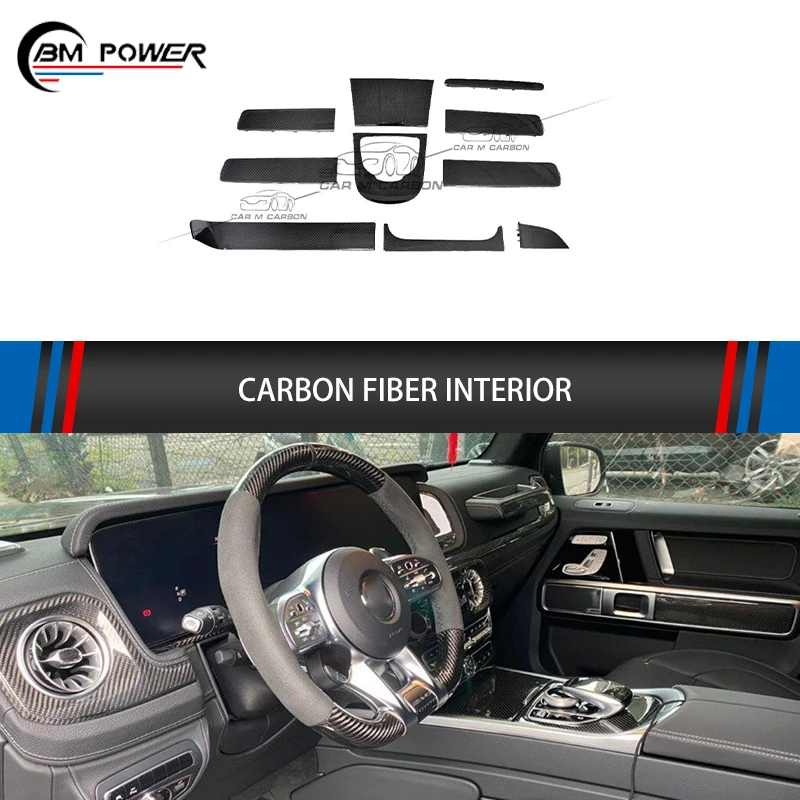 

Carbon Firber Car Parts Interior Decoration Trim Kit For G Class W463a W464 10-Piece Carbon Fiber Interior