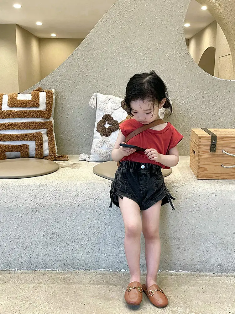 

Children Sets Korean Soft Comfortable Pretty Lovely Lively Casual Simple Fashion Loose Sweet New Pattern Artistic Personality