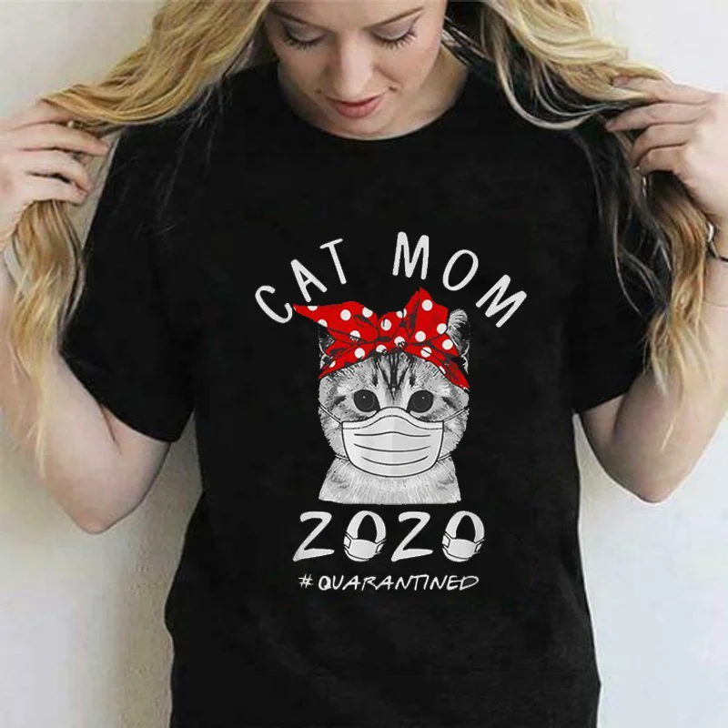 

Cat Mom Face Mask #Quarantined Shirt Mother Day Shirt Unisex Women Men Tee Shirt