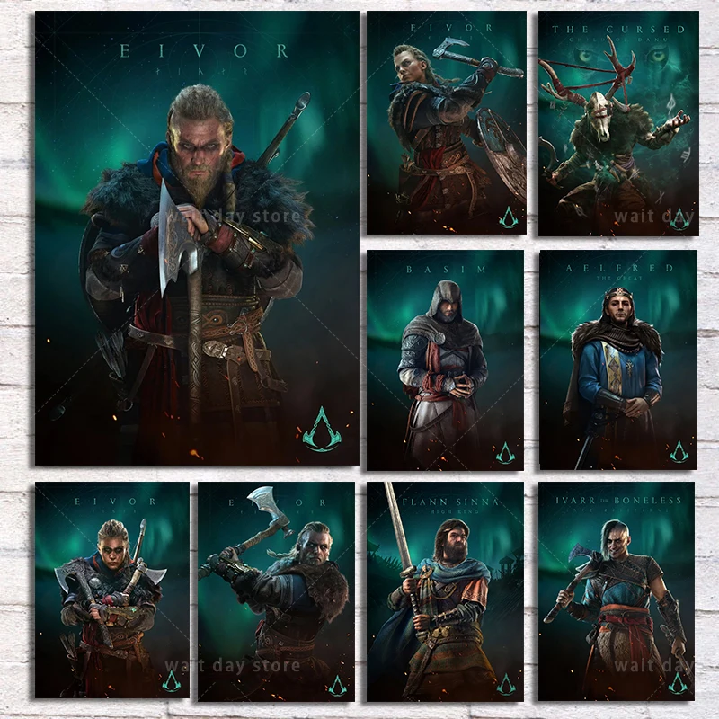 Художественная Картина на холсте Кредо Убийцы в стиле аниме |