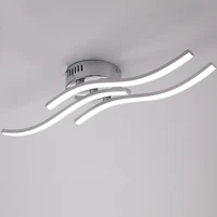24w 12w 18w modern led ceiling lamp ac85 265v aluminium wave shape ceiling light for bar bedroom living room decoration