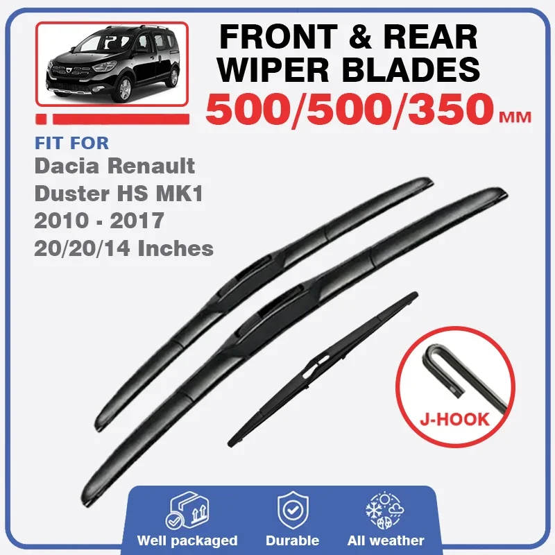 Для Dacia Renault Duster HS MK1 2010-2017 автомобильные передние и задние щетки стеклоочистителя