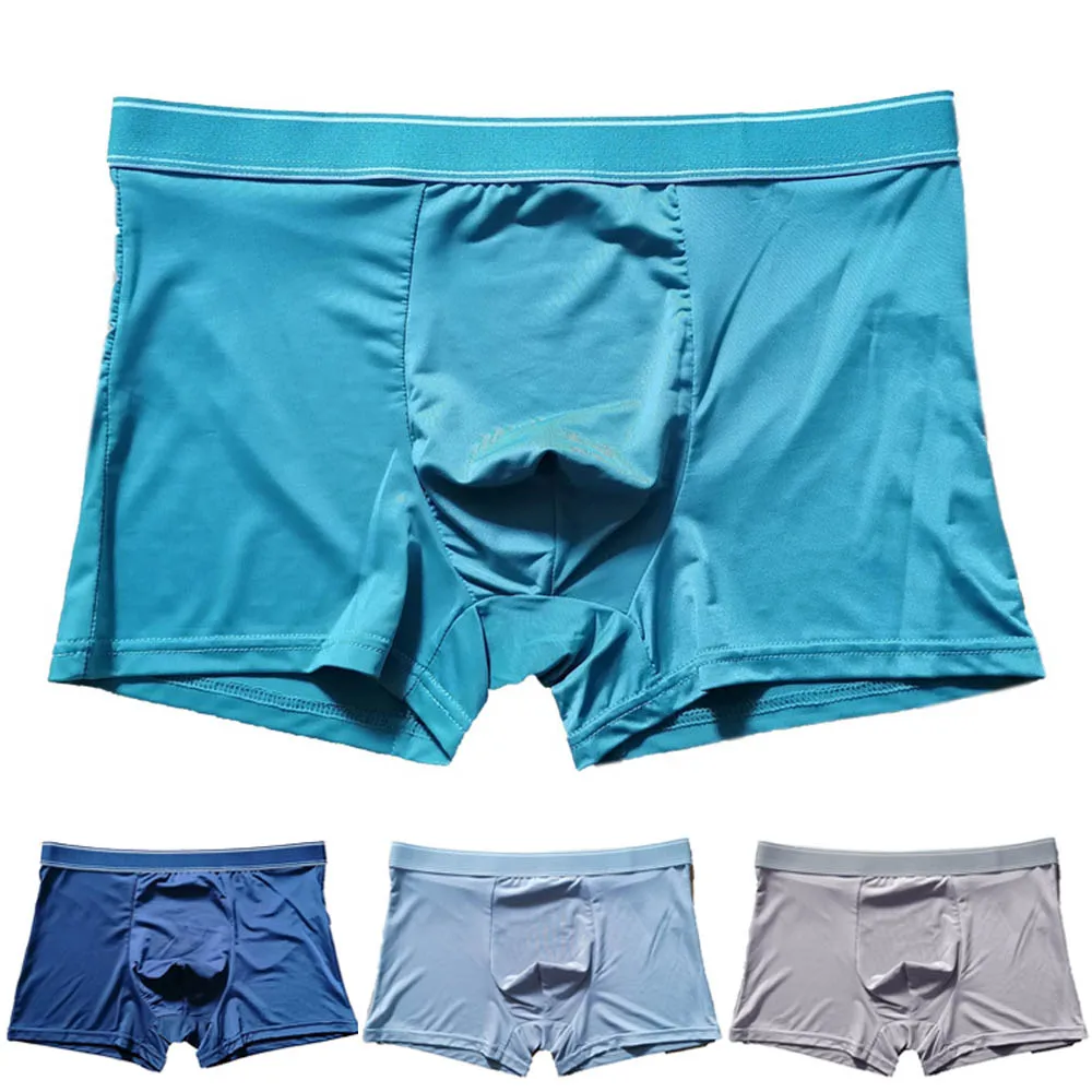 Underwear Men Bulge Pouch Breathable Boxers Comfort Sports Briefs Shorts Trunks Sexy Lingerie Hot Traceless Slip Homme