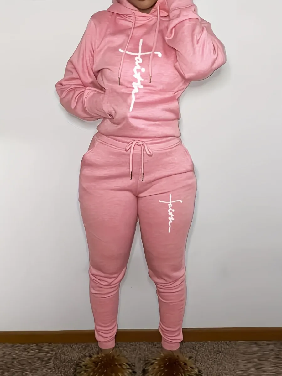 Комплекты брюк Женская спортивная одежда с принтом комплект из двух предметов