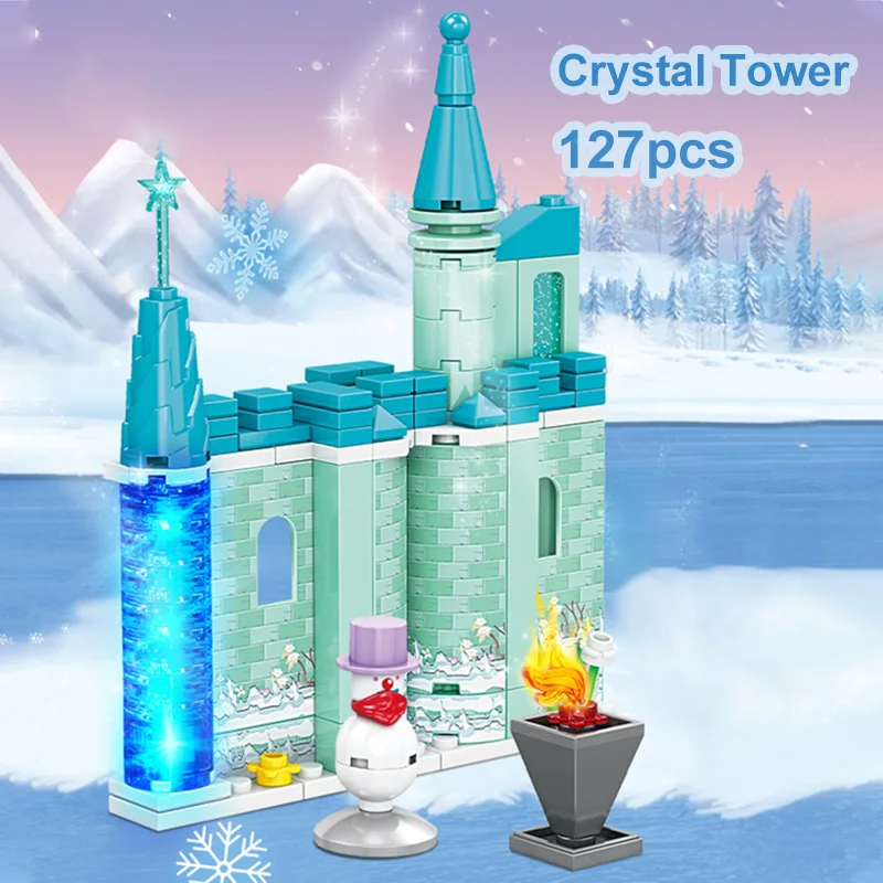 Ледяной замок для друзей строительные блоки снежный дом девочек детская