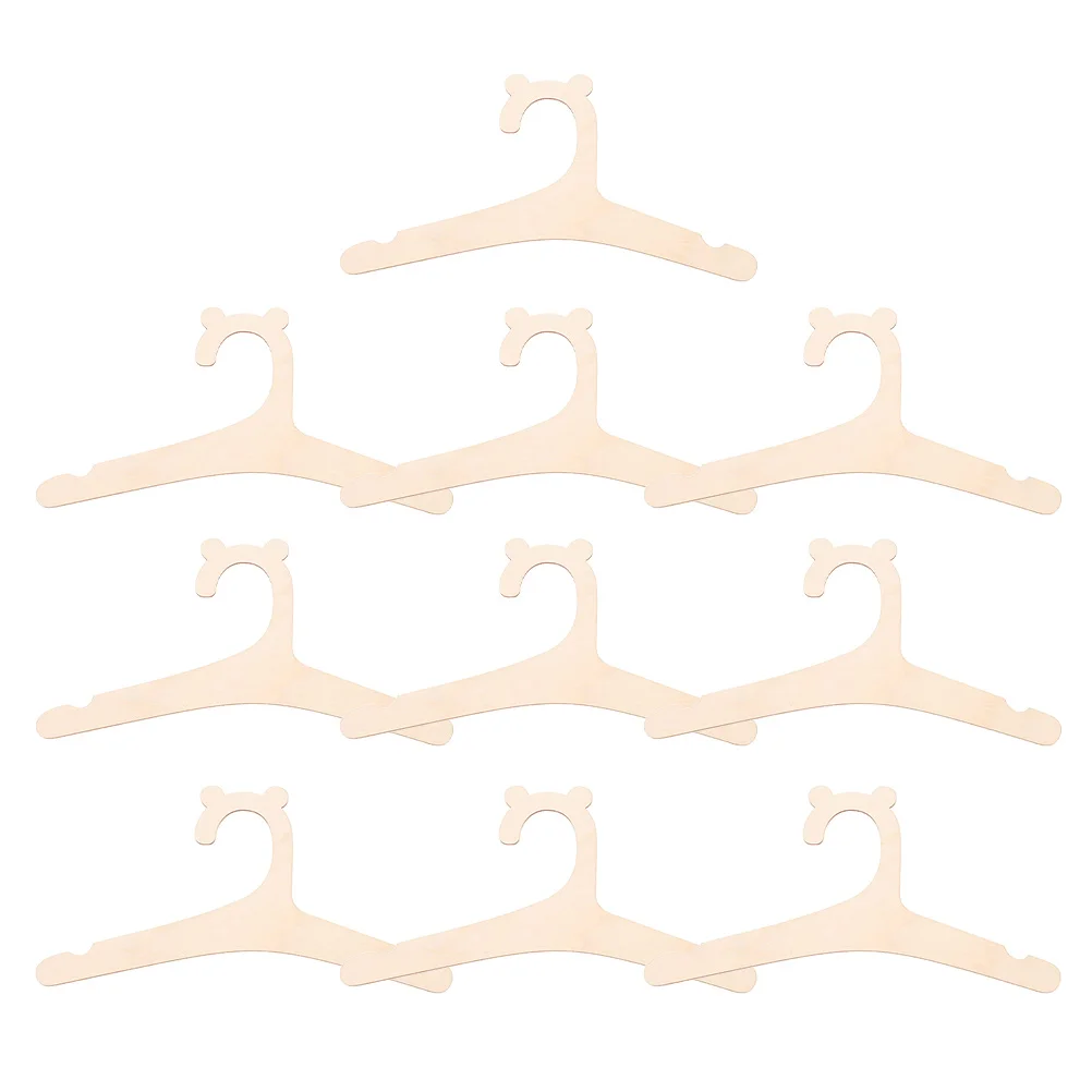 

10pcs Small Wooden Children Clothing Hangers Clothing Hangers Infant Clothes Hangers