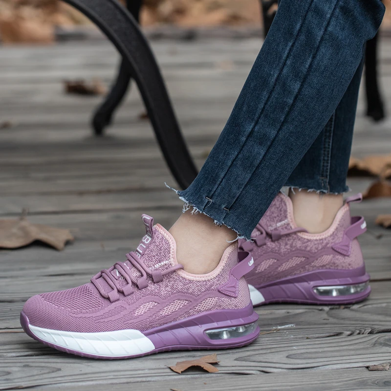 Dian Sen 2023 New Work Non Slip Safety Shoes For Women Light Breathable Sneaker Platform Female Sports Shoes Mesh Casual Sneaker