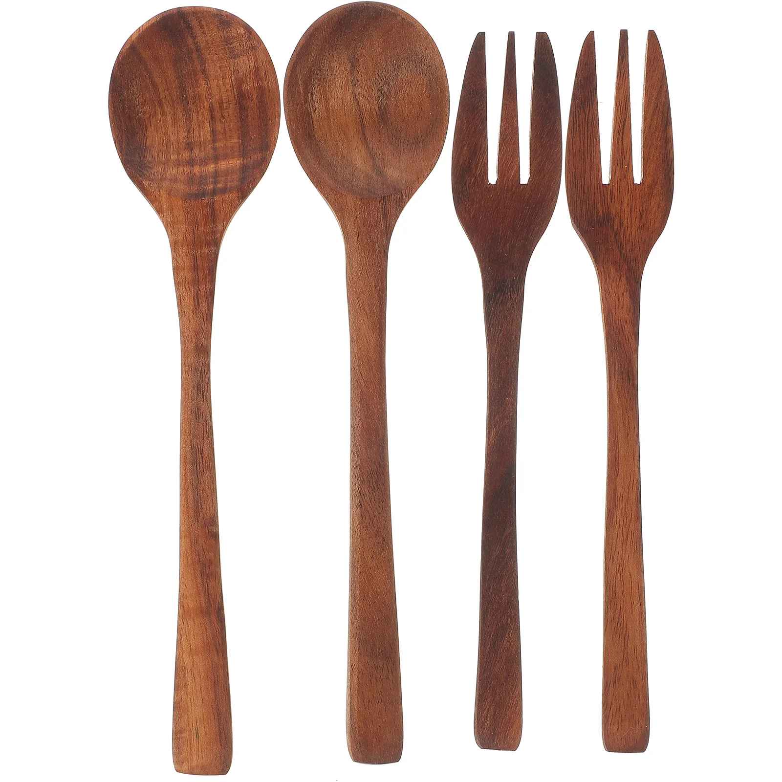 Деревянная вилка-ложка практичный эргономичный сервер для салата и акации