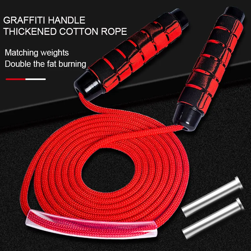 Fitness 3M Weighted Jump Rope Tangle-Free Fast Memory Foam Adjustable Bearing Skipping Rope Gym Fitness Home Exercise Slim Body