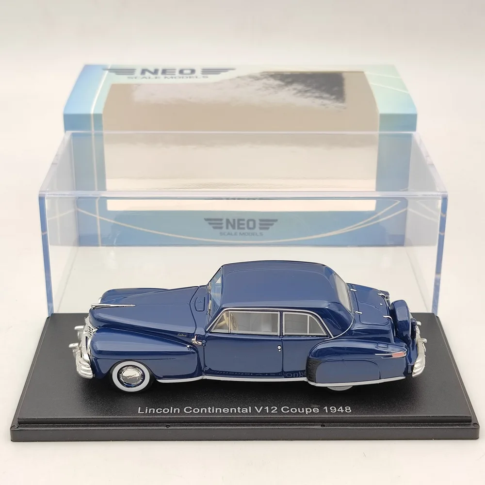 

NEO SCALE MODELS 1/43 For L~coln Continental V12 Coupe 1948 Blue NEO47090 Resin Model Toys Car Limited Collection Auto Gift