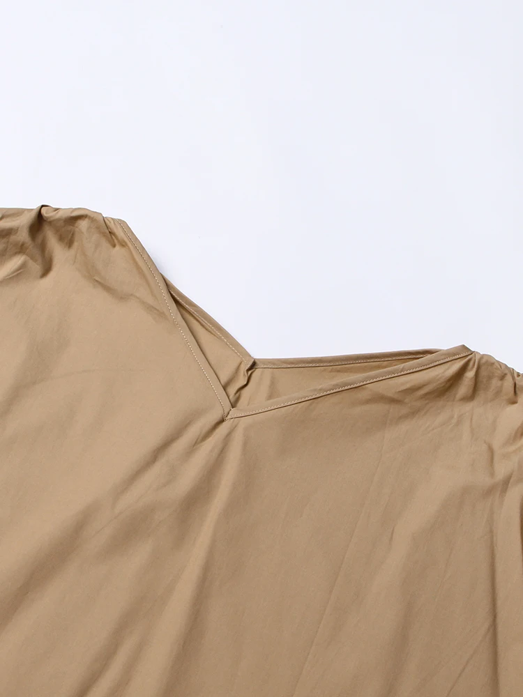 Женское мини-платье с короткими рукавами VGH однотонное минималистичный стиль