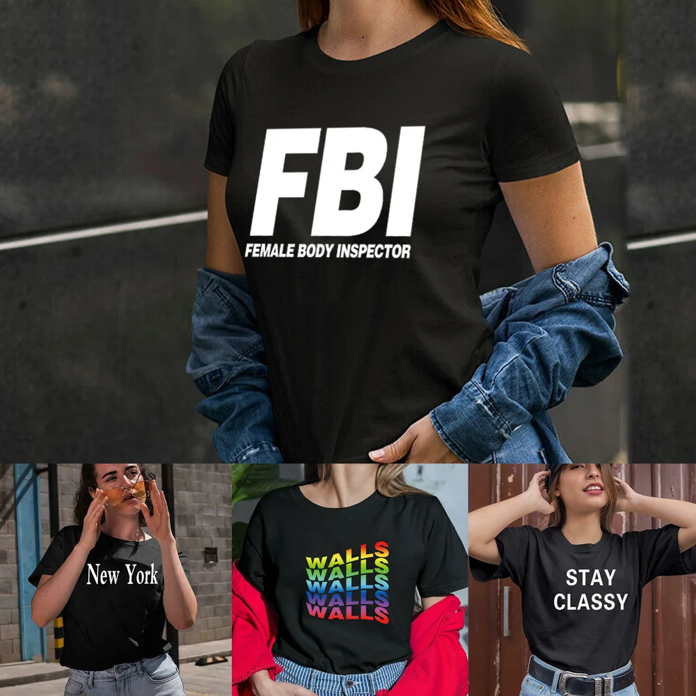 

2023 Summer Women T-Shirt Harajuku Fashion Female Clothes T Shirt O-neck Pullover Short Sleeve Top Blouses Anime Print Kpop Tees