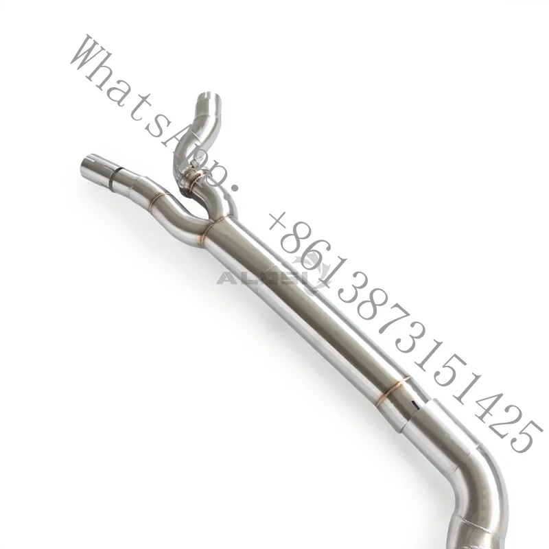 Фото Подходит для BMW M3 M4 Race S55 F80 F82 F83 3.0T 2014-2019, 89 мм, средняя выхлопная труба из нержавеющей стали, улучшенная автомобильная выхлопная система №1