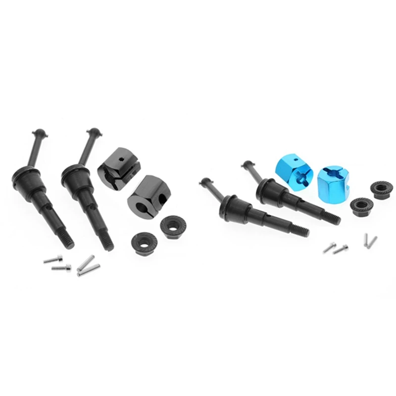 

4 Pcs Metal Drive Shaft CVD And Adapter Nut Set For Tamiya SW-01 SW01 1/24 4WD Monster Truck RC Car Upgrade Parts