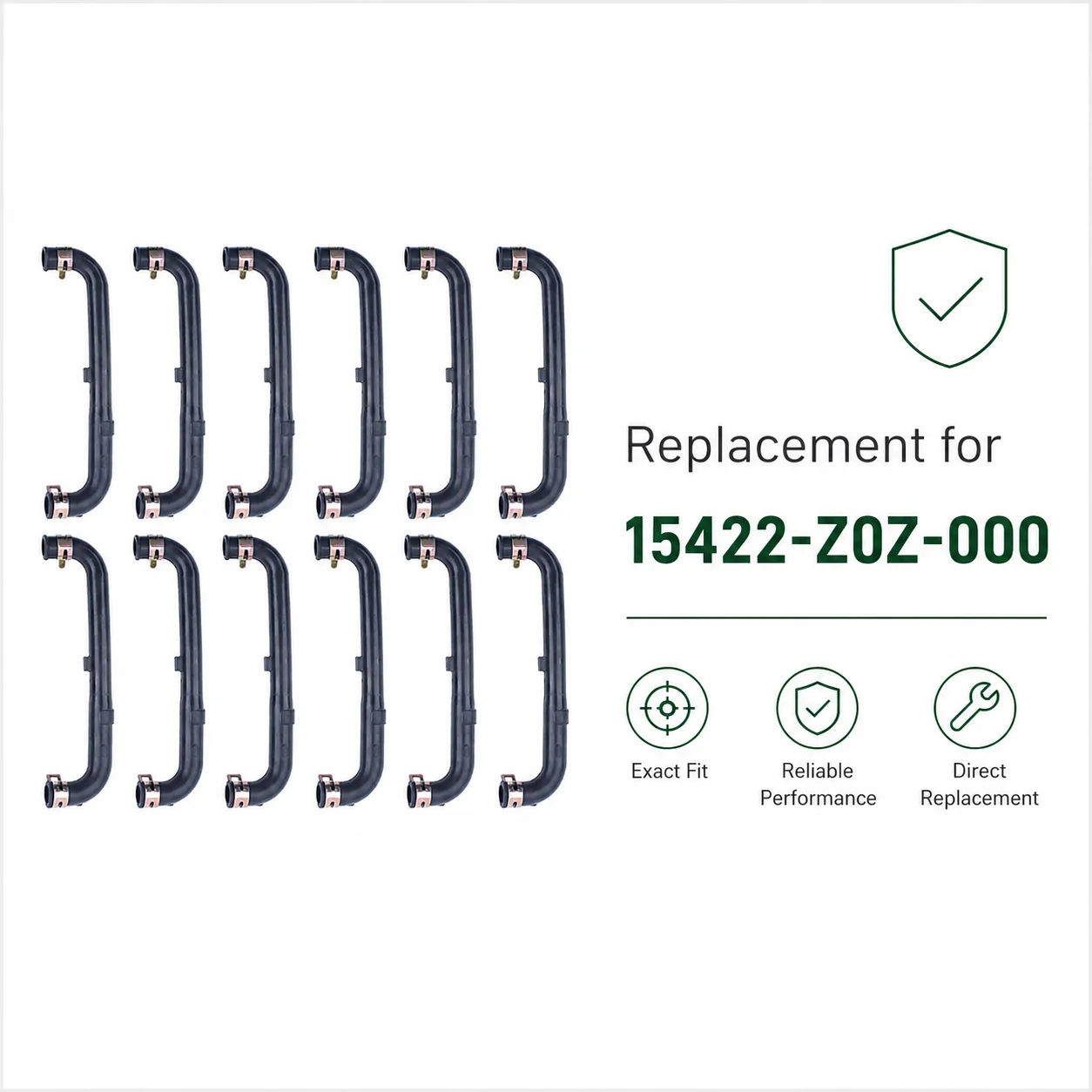 Фото Комплект из 12 хомутов для топливных шлангов и трубок двигателей Honda GX25, GX25N, GX25NT, GX25T, GX35, HHT25S, замена 15422-Z0Z-000 №2