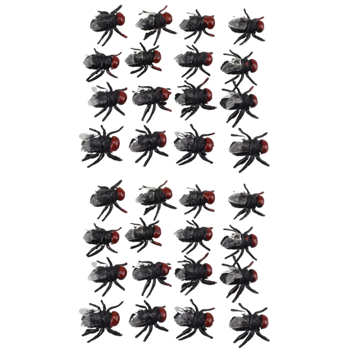 

100 Pcs Halloweem Decorations Halloween Tricky Toys Artificial Flies Prop Props Prank April Fools Day Fake Fly