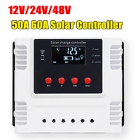 12v24v48v 50a 60a solar charge controller app real time data monitoring three stage charging management solar controller