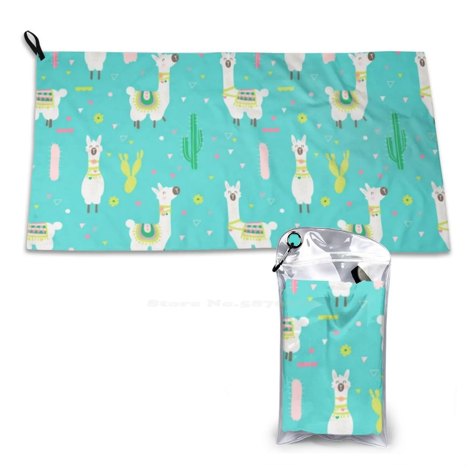 Strong Water Absorption Llama Alpaca Animals Cactus Boho Aztec Peruvian Handmade Children Kids Baby