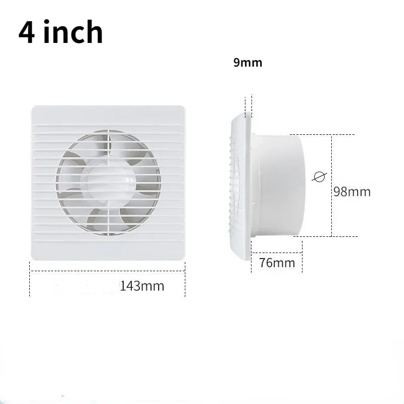 

Вытяжной вентилятор ZARTSEN 4/6/8 дюймов