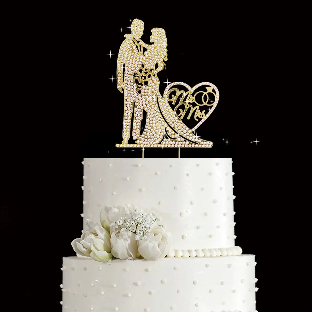 

Металлический топпер для торта "Мистер и Миссис"