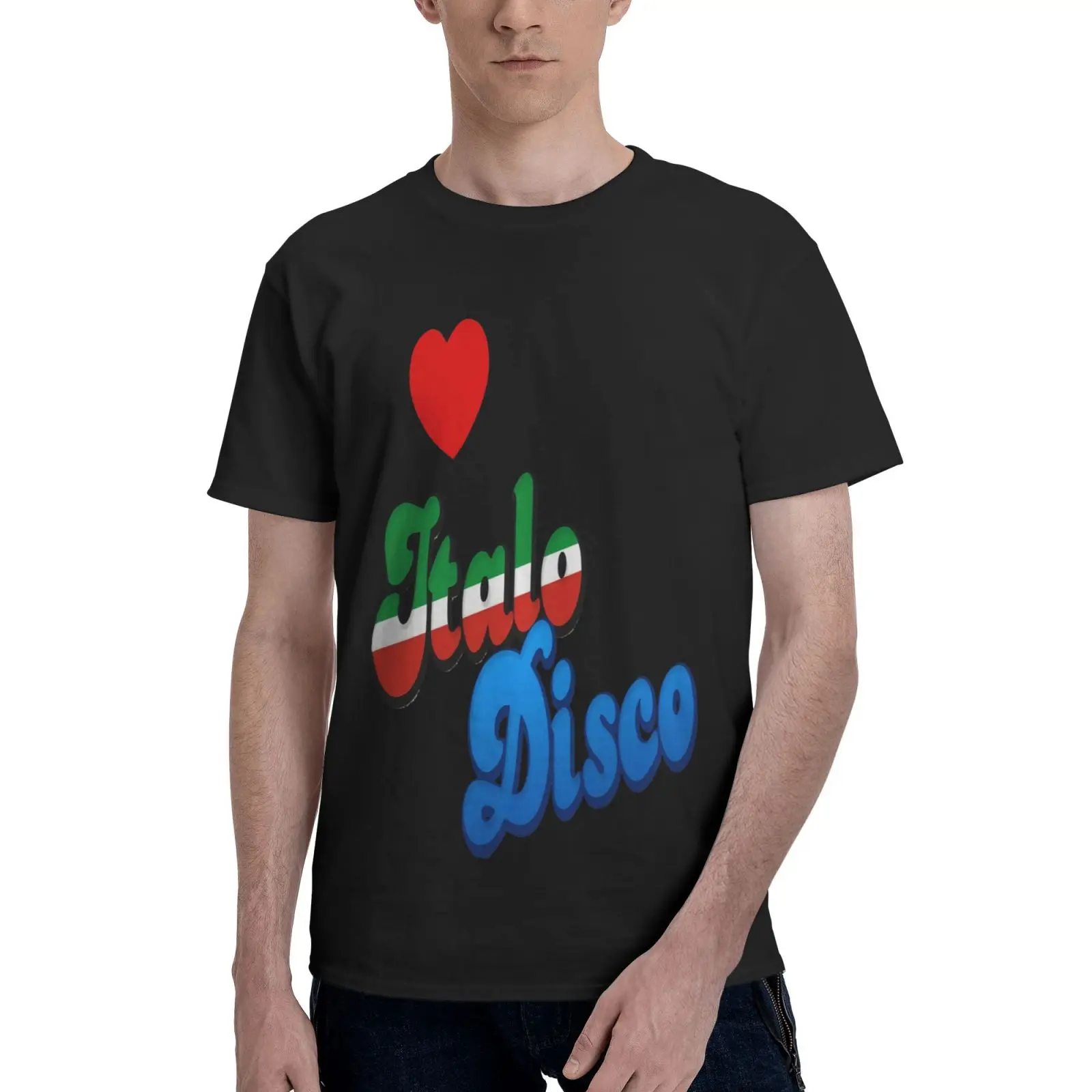 

Футболка I Love Italo Disco 80-х годов, мужские футболки, мужские футболки, графические футболки, мужская футболка, футболка оверсайз, женские футбол...