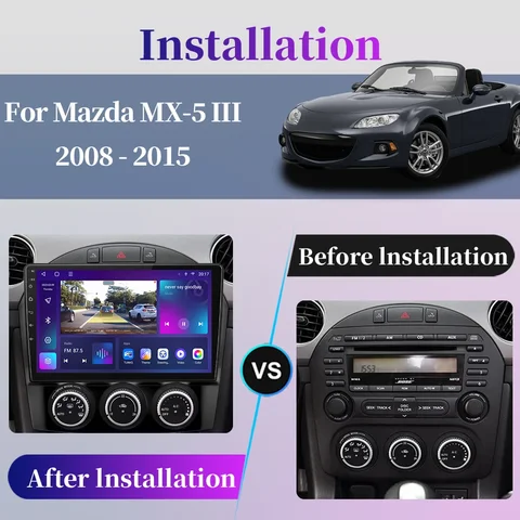Для Mazda MX-5 MX5 III 3 NC 2008 2009 2010 2011 2012 2013 2014 2015 Android Car Radio Multimedia Video Player Navigation GPS Carplay Touch Screen Auto Stereo Intelligent System