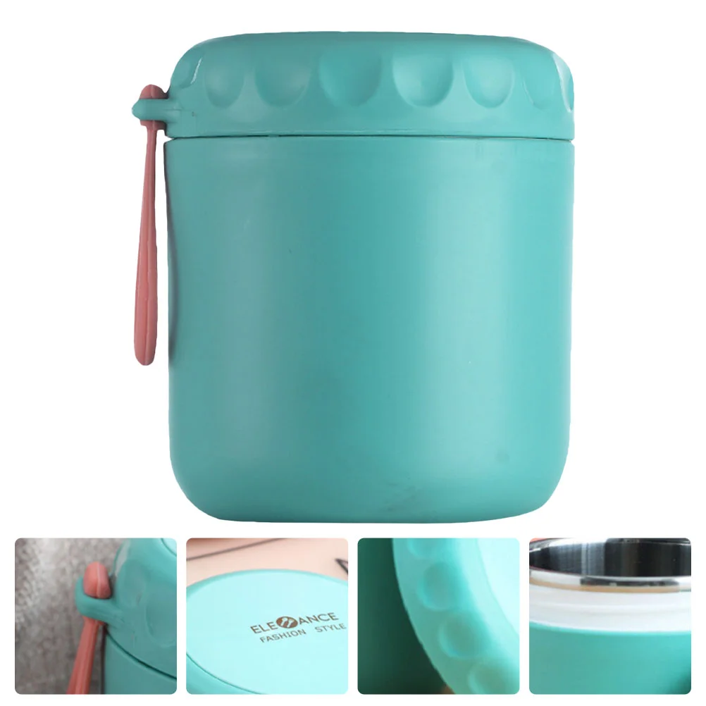 

Stainless Steel Flasks Insulated Soup Porridge Holder Portable Jar Container for Picnic School Office ( 430ML, Green )