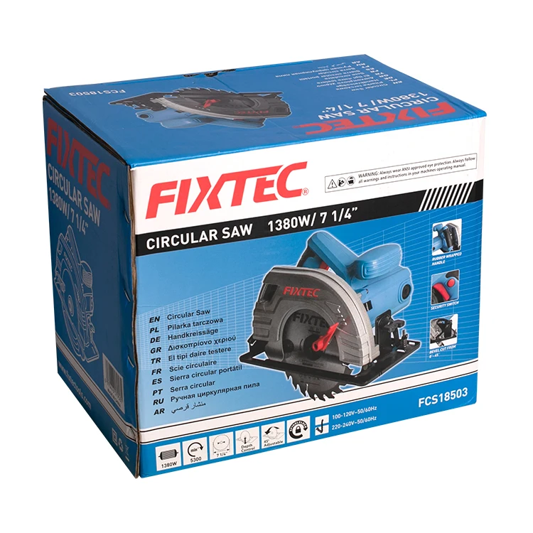 Фото Циркулярная пила FIXTEC Power Wood Saw Machines 1380W, 7-1/4 дюйма, сетевая №5