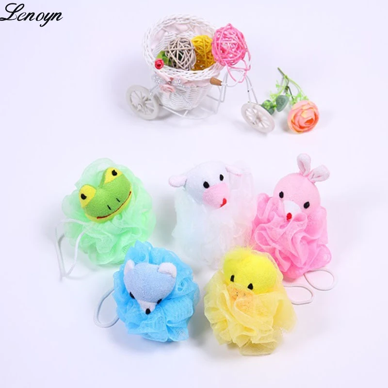 Lenoyn Cartoon Bathing Flower Cute Bathing Ball Female Bathing Flower Ball Cartoon Rubbing Bubble Net Bathing Ball